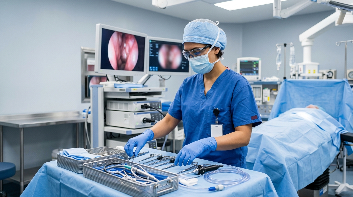 ENT patient in OR room to do nose surgery